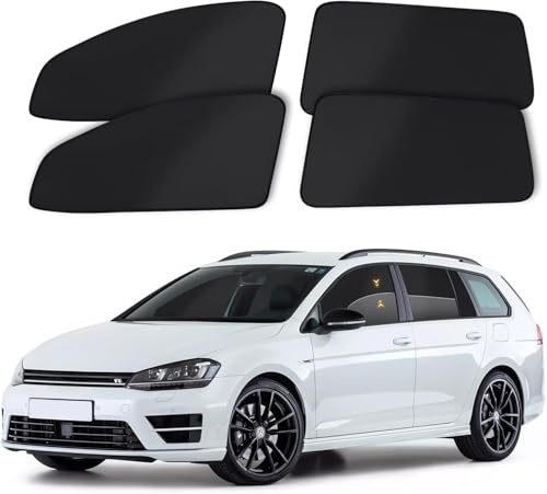 ZATOOTO Parasol Coche Ventanillas para Golf 7 Variant, Magnetico Lateral | 4 Piezas Opacas Cortinas Coche,Protección de la Privacidad,Ajuste específico para el vehículo, Protección UV, Camping,