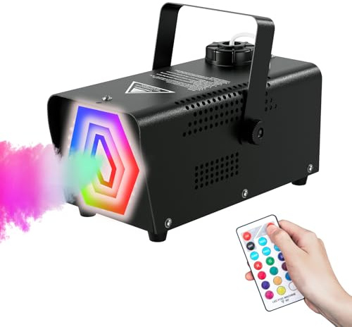 IMONE 500W Fog Machine with 72 RGB LEDs & Wireless Remote, 2000CFM High Output Smoke Machine for DJ Stage, Halloween Party, Wedding, Indoor Outdoor