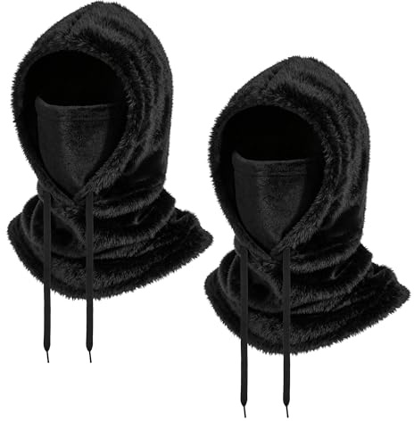 Unisex Winter Thermal Fleece Balaclava, Windproof Ski Mask Face Cover, Multifunctional Winter Fleece Hat Hood with Neck Warmer Snood for Men Women Outdoor Sports Motorcycle Cycling, Small Size