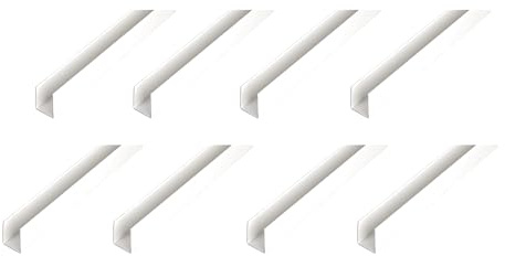 Alberts 8er Set U-Profil | Kunststoff, weiß | 2000 x 12 x 10 mm