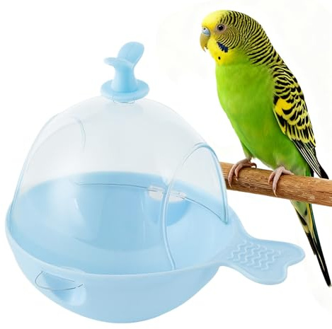 Generisch Wellensittich Bad für Käfig | Multifunktional Aufhängbar Interaktiv - Haustiervogel Badeschalen enspielzeug | Für Dusche Spiel Kanarienvögel Unzertrennliche Mittel Groß Für Innen