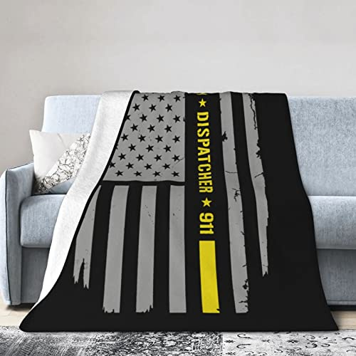 Coperta in Peluche 911 Dispatcher Thin Gold Line Coperte Traspiranti Copriletto Confortevole Blanket per Ufficio Quattro Stagioni Camera da Letto M