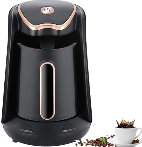OZPPM Automatic Turkish Coffee Machine, One-Touch Turkish Coffee Maker 400W, 1-4 Cups Capacity, Portable Anti Overflow Anti Dry Burning Coffee Pot For Home