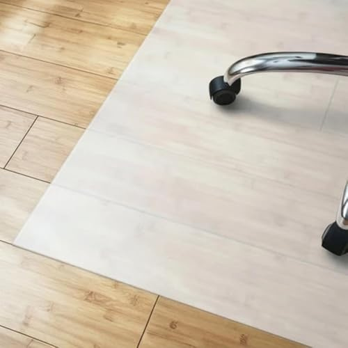 Floordirekt Bodenschutzmatte Neo Milky Semi-transparent – Milchweiße Bürostuhlunterlage aus Polypropylen (PP) – Für Hartböden wie Parkett & Laminat – Größe: 120x120 cm