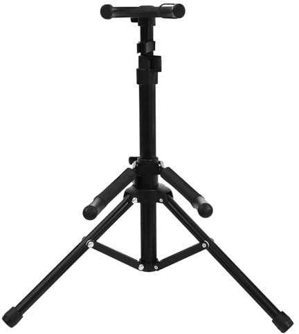 WEKADRIN Soporte para Violín Plegable de Abs y Acero Diseño Trípode Estable, Soporte Vertical Portátil y Resistente Color Negro para Exhibición y Uso en Interiores