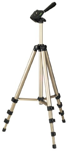 Hama Camera Tripod Star 700 EF | Lightweight with 3-Way Head | Photo Tripod with 42.5-125cm Height | Tripod Including Carrying Case | Camera Tripod Suitable for SLR and System Cameras | Champagne