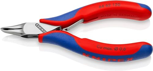 KNIPEX 64 62 120 Electronics End Cutting Nipper with multi-component grips 120 mm Red