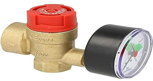 Afriso Typ 532 M Ein. 1/2, Aus. 3/4 3,0 bar mit Manometer 42382 Chrom