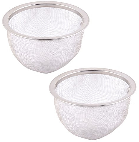 sourcing map 2Stk Teesieb Runde Netz Tee Blatt Gewürz Teekanne Filter Sieb Edelstahl 80mm Dmr.de