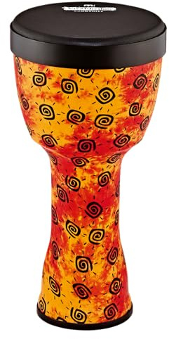 Meinl Percussion Soft Sound Series Djembe, Mehrfarbig (VR-SDJPO9-NH) | VivaRhythm Pop Off Djembe, Vorgestimmt, Abnehmbares Fell, Höhe 16,5 Zoll, Durchmesser 9 Zoll, mit Nappafell, Kunststoff