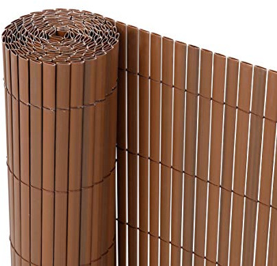 Ribelli® PVC Sichtschutzmatte Sichtschutzzaun Sichtschutz Zaun Balkon Windschutz (160 x 600 cm, Braun)