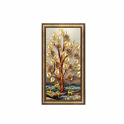 DIY 5D Diamond Painting Bild Kits Full Drill Geldbaum Groß Diamant Malerei nach Zahlen Kit Kunst Voll Dot Crystal Strass Mosaik Stickerei Kreuzstich Handwerk für Home Wanddekoration 40x120cm