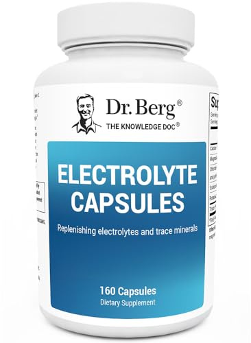 Dr. Berg Electrolyte Capsules - Electrolyte Supplements for Supporting Energy, Endurance, and Hydration - Sugar Free, No Maltodextrin, Keto Friendly - 160 Caps