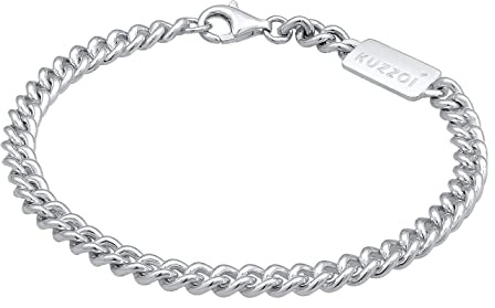 Kuzzoi Herren 925 Silber Silber-Armband (5 mm) Panzerarmband | massives 925 Sterling Silber Männerarmband mit KarabinerLänge 19 23 cm
