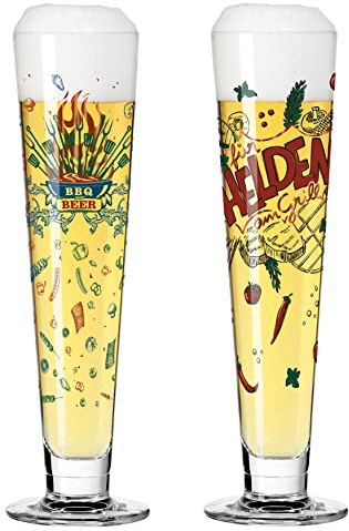 Dekomiro Ritzenhoff Heldenfest Bier 2er Set 13+14 Set mit Glasreinigungstuch