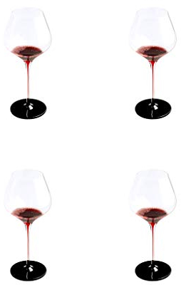 AGAATI Copas de Vino de Cristal Copas de Vino Exquisitas Copas de Vino Tinto Juego de Copas de Vino Copa Grande Ideal para cristalería de Patio Copa de Vidrio de 700 ml / 23,6 oz (Color: 4) (4)