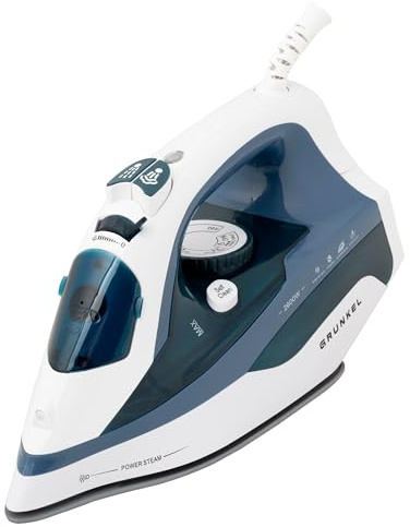 Grunkel - Plancha de Vapor - Control de Caudal de Vapor, Función Antical y Antigoteo. Golpe de Vapor de 1g y 30g/min de Vapor Continuo. Capacidad de Depósito de 300-370ml (Potencia: CE 2600W)