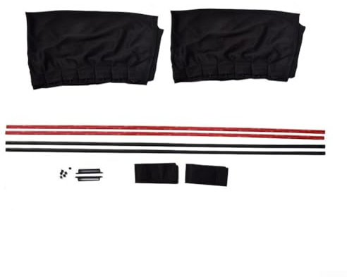 Feegow Luxueux rideau à battant pour voiture, camionnette, SUV, pare-soleil, installation rapide et facile, noir, 50 cm x 47 cm