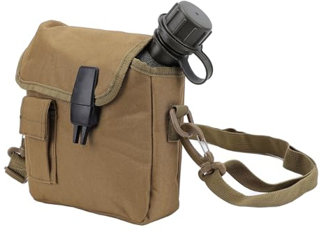 Bewinner Borraccia da Esterno - Borraccia Portatile da 1,5 Litri con Marsupio, Borraccia da Campeggio Piatta Multifunzionale per Eccedenze Militari o Attrezzatura Bushcraft
