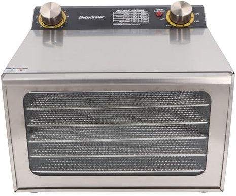 Déshydrateur Alimentaire à 6 Couches en Acier Inoxydable, séchoir à Fruits à Plateau 400 W, sans BPA, réglage de la température de 30~90 ℃, 24 Heures Maximum, déshydrateur Alimentaire pour légumes