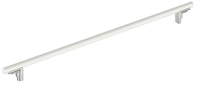 Signature Hardware 954044-24 Anberlin 24 Inch Center to Center Appliance Pull - Matte White Handle - Polished Chrome
