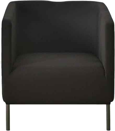 Quadratische Sofabezüge Für Einzelsofas Stretch Bezüge Für Clubsessel Moderne Einfarbige Sesselbezüge Waschbare Sesselbezüge Für Wohnzimmer, Bars, Cafés Und Hotels(Black)