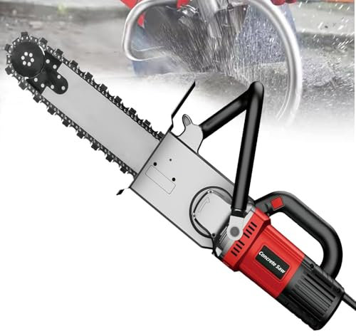 Scie à béton 7800/8800W, scie à chaîne à béton, chasse-mur, Machine de découpe de rainures murales électrique, pour fente de brique et de marbre,480-2GuidePlateandChain