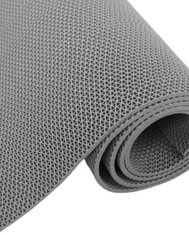 Non Slip Drainage Matting Roll Rubber Floor Mats for Garage Pools Restaurant Bars Bathroom Patio Outdoor Indoor Use Grey 5m