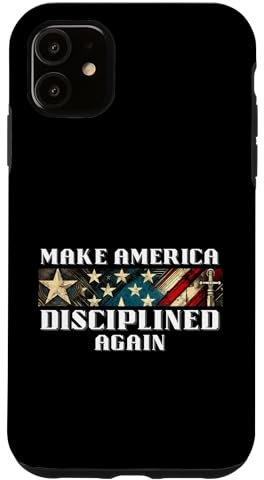 Macht Amerika wieder diszipliniert USA Stars & Stripes Hülle für iPhone 11