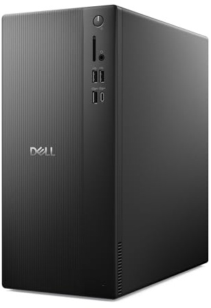 Dell Tower Desktop ECT1250 - Intel Core Ultra 7-265 Processor, UHD Graphics, 32GB Memory, 1TB M.2 SSD, 3.0 SD Card Reader, Wired Keyboard and Mouse, Windows 11 Home, Basic Onsite Service