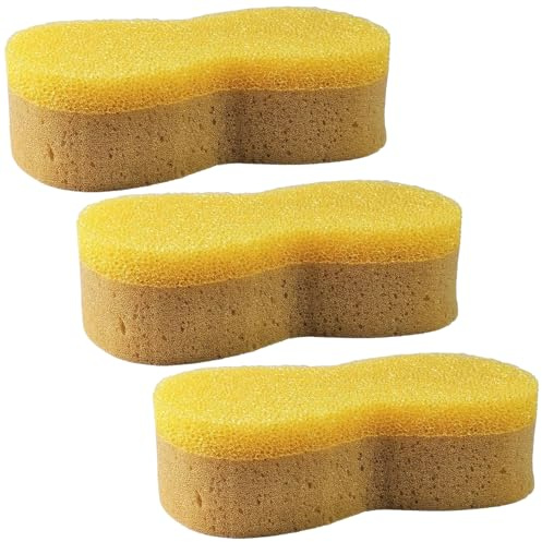 Hero Autoschwamm 3er Set Waschschwamm Schwamm 2in1 Insektenschwamm Autowäsche Scheuerschwamm Putzschwamm Universal Reinigunsschwamm Fliesenschwamm XL Allzweckschwamm Auto, Boot, Motorrad