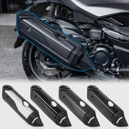 WOOGA Protector de tubo de escape para motocicleta cubierta de protección térmica silenciador cubierta antiescaldado para HO&N&DA Forza350 /NSS350 Forza 350 /NSS 350 21-25 (Aspecto carbono)