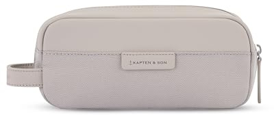 Kapten & Son Bergen Accessory Case Greige 1L | Kosmetiktasche Klein Damen & Herren Grau | Ideal als Reise- & Kabeltasche Organizer | Federmäppchen, Etui & Schminktasche