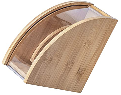 EXHUMKY Kaffeefilterhalter Aus Holz Für Filterpapier Mit Großem Fassungsvermögen Und Kompakter Bauweise Zum Aufbewahren Von Kaffeefiltern Dem Tisch Als Filterorganizer
