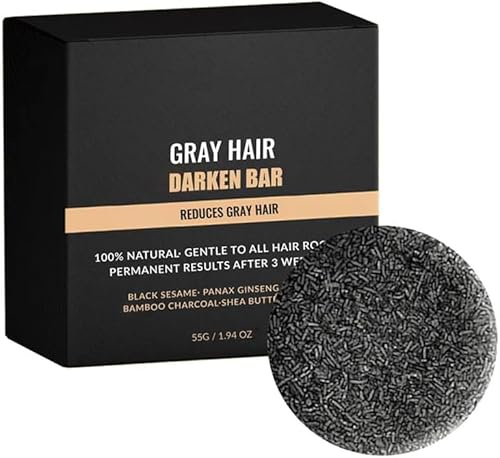 Gray hairReversing Bar Soap, Moisturizing and Nourishing Hair Blackening soup, Natural Grey Hair Caverage Shampoo Bar, calp Cleansing And Care Soap, Anti-Grey Bar For Shiny (1pc)