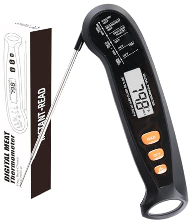 hautllaif Meat Thermometer Probe,Instant Read Thermometer Digital with Backlight LCD Screen,Ultra Fast & Accurate Food Thermometer for Cooking,BBQ,Baking,Candy Making,Grilling,Roasting,and Kitchen Use
