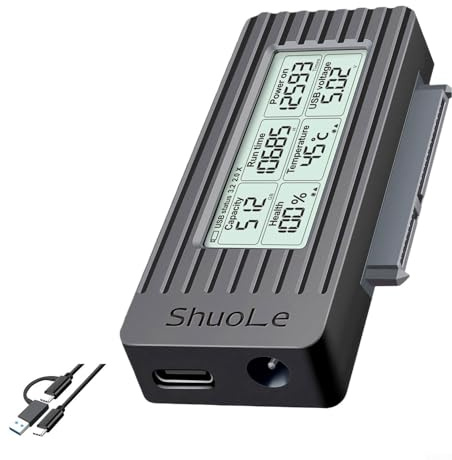 Cable adaptador USB 3.2 a disco duro SATA, transferencias de datos de 5 Gbps para SSD HDD de 2.5/3.5 pulgadas, convertidores externos de aleación de aluminio (CCA)