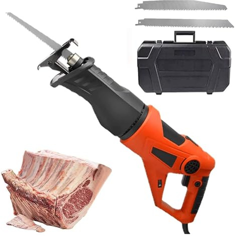 Pink Beryl Scie à os électrique Alternative Portable scie à os Machine à couper avec lames de scie Cutter à viande Alternative multifonction pour couper les os de viande congelée C