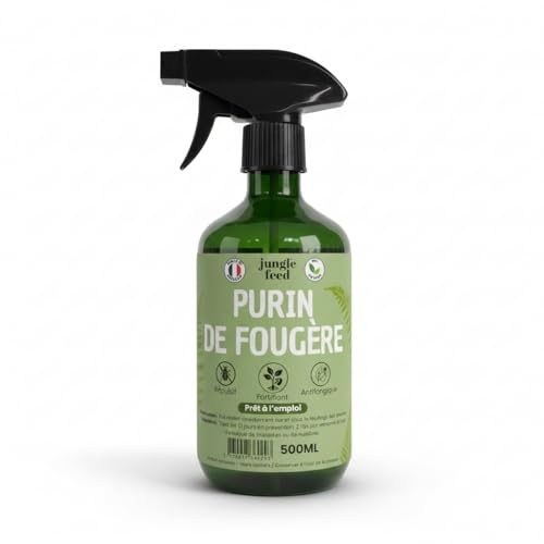 Purin de Fougère Naturel, Insecticide et Répulsif Bio, Anti-Cochenilles et Pucerons, Solution Prête à l'emploi, 500ml, Fabriqué en France