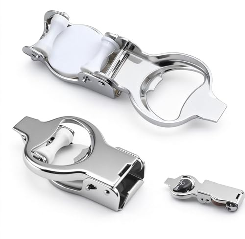 2 Pezzi Acciaio Inossidabile Cavatappi, Tappo in silicone, Pieghevole Tappi per Lattine, Adatto per bar, Cucine, Picnic e Campeggio