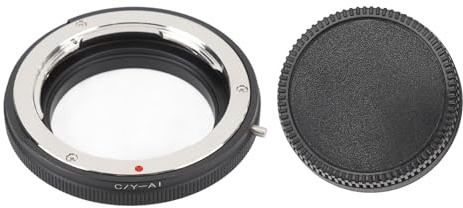 ZPLKKYGR Lens Mount Adapter for CY Aluminium Alloy High Accuracy Macro Lens Adapter Ring with Back Cover for D850 D810 D750 D7500 D6500