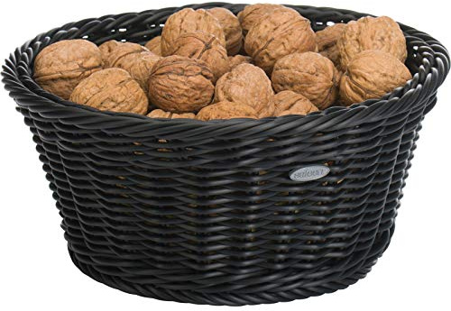 Saleen Mehrzweck-Korb, Gastrotauglich, Rund, Durchmesser: 25 cm, Kunststofffaser, Schwarz, 02010119101