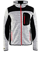Stickad jacka 4930 med softshell – blad