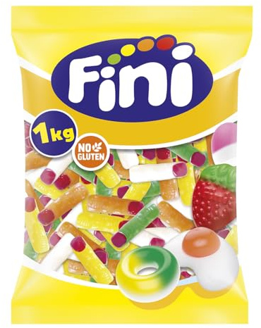 Fini Golosinas - Dedos 1 kg | Chuches | Golosinas Ideales para Eventos, Cumpleaños Halloween o Navidades | Sin Gluten.