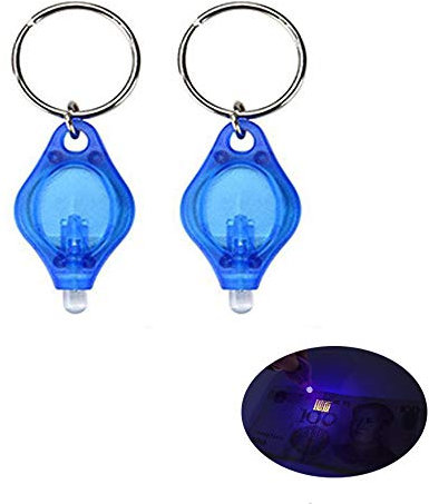 LED Schlüsselanhänger Mini Taschenlampe, UV-Licht Banknote Fake Money Detector Schlüsselanhänger Geschmiedete, 2/5 Stück