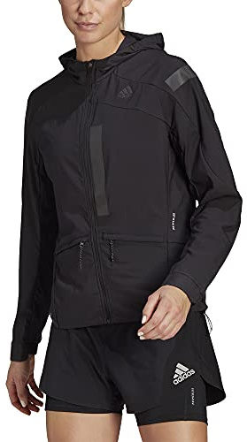 adidas womens Marathon Jacket Translucent Black/Black Large