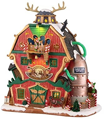 Lemax 15793 Santa's Wonderland Lighted Buildings: Santa's Reindeer Training Academy