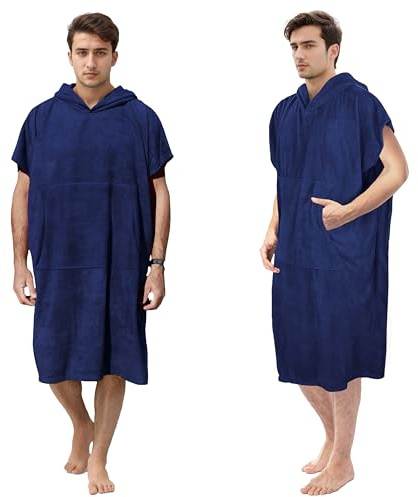 Catalonia Absorbent Surf Poncho with Pocket, Quick Dry Change Towel Robe for Outdoor Sports, Swimming, Camping, Hiking, Cycling, Gym, Fitness, Skiing