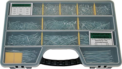 siwitec Heimwerker Schraubenbox mit 1.450 Schrauben in verschiedenen Größen
