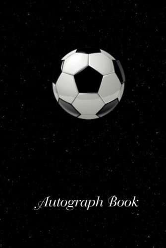 Autograph Book: Soccer / Football Signatures Blank Scrapbook, Blank Unlined Memory Journal, Keepsake Book, Celebrity Memorabilia Album Gift, Present ... School Clubs, Social Groups, or Summer Camps